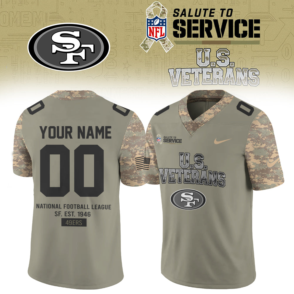 ..NFL 2026 Thank You For Your Service U.S VETERANS - Jersey (Custom Name &amp; Number)