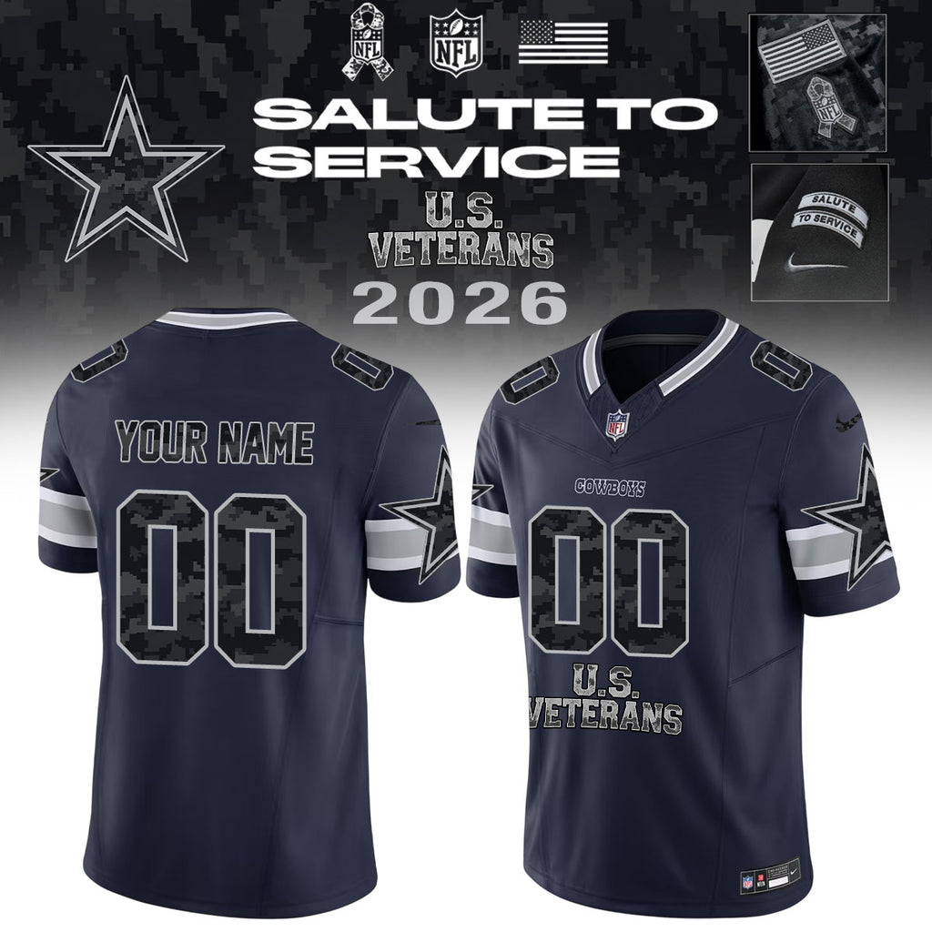.NFL 2026 Thank You For Your Service U.S VETERANS - Jersey (Custom Name &amp; Number)