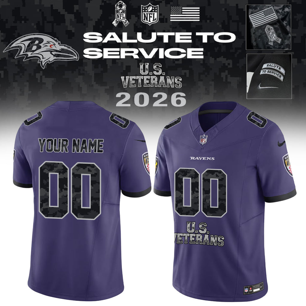 .NFL 2026 Thank You For Your Service U.S VETERANS - Jersey (Custom Name &amp; Number)