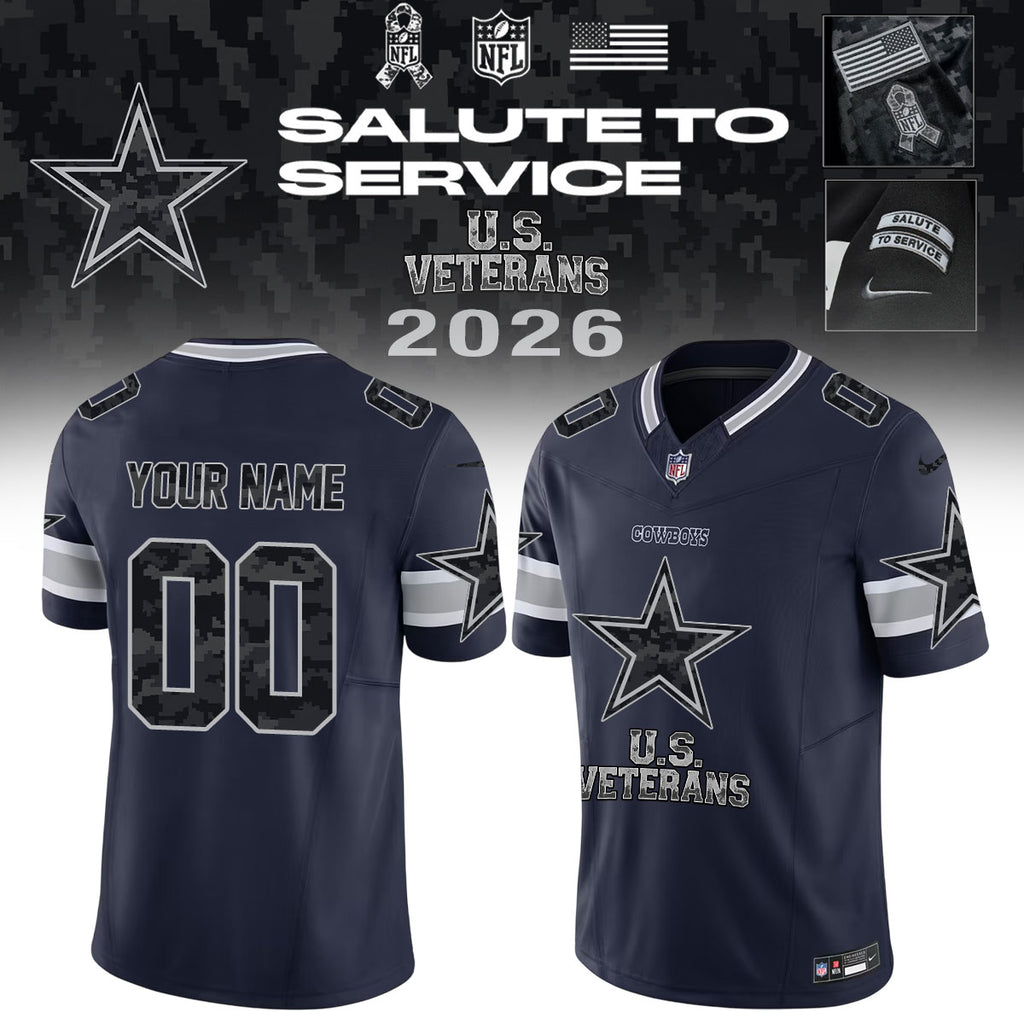 .NFL 2026 Thank You For Your Service U.S VETERANS - Jersey (Custom Name &amp; Number)