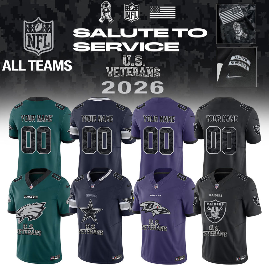 .NFL 2026 Thank You For Your Service U.S VETERANS - Jersey (Custom Name &amp; Number)