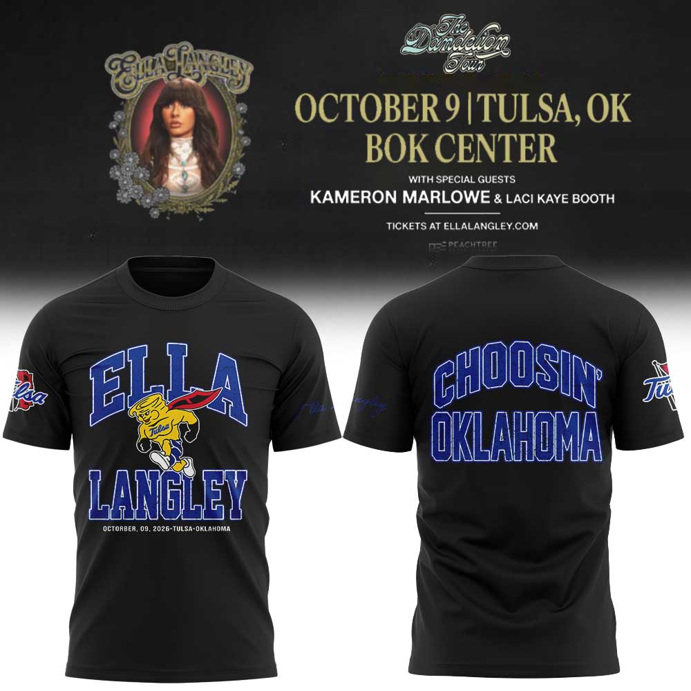 Tulsa Golden Hurricane x Ella Langley The Dandelion Tour 2026 Shirt V2