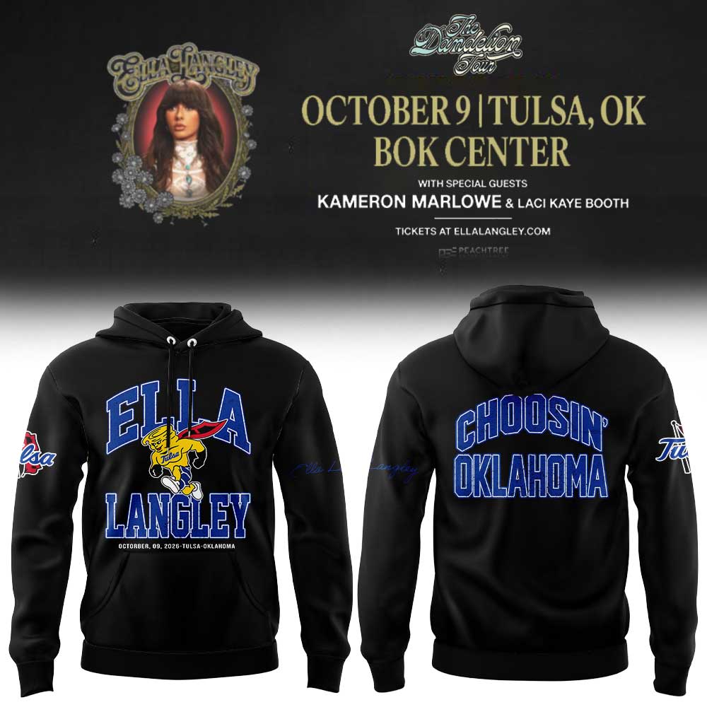 Tulsa Golden Hurricane x Ella Langley The Dandelion Tour 2026 Hoodie V2
