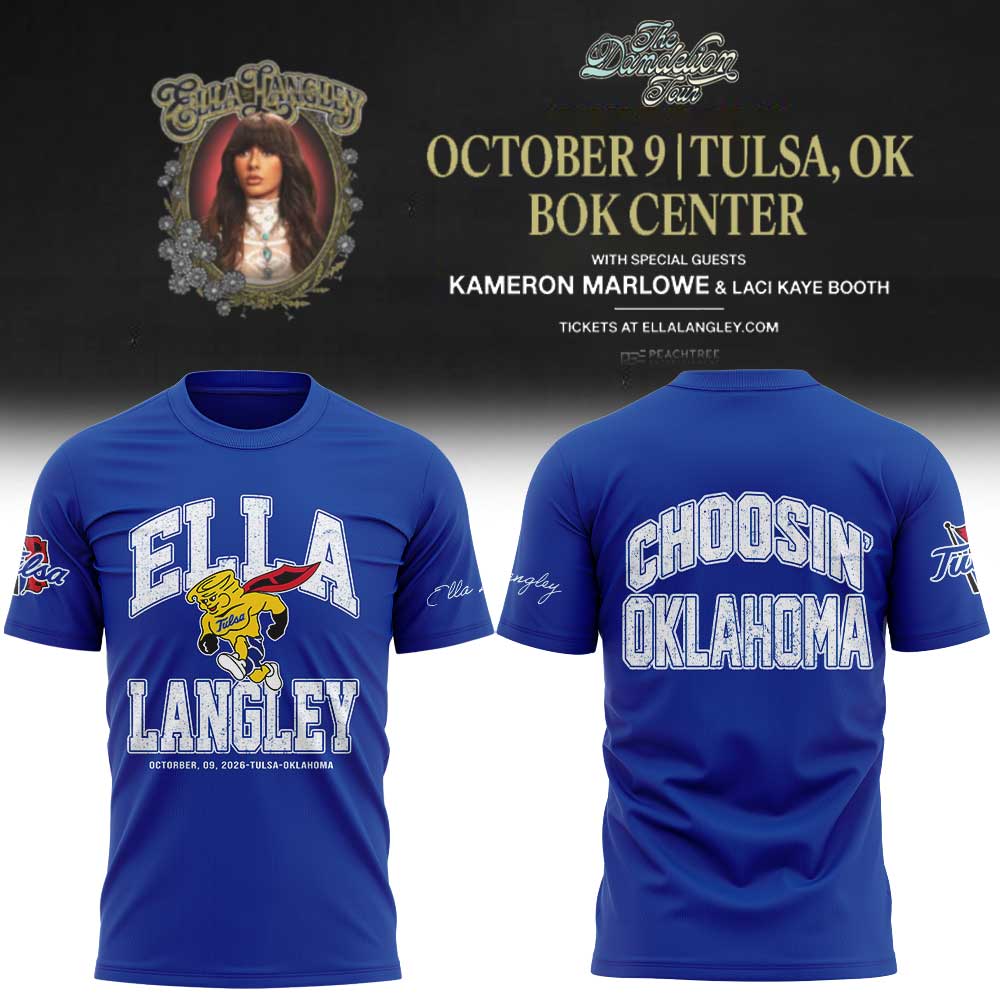 Tulsa Golden Hurricane x Ella Langley The Dandelion Tour 2026 Shirt