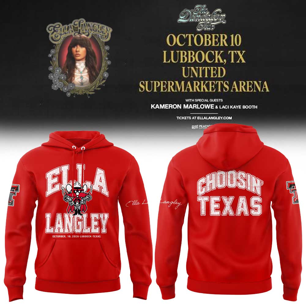 . Texas Tech x Ella Langley The Dandelion Tour 2026 Hoodie