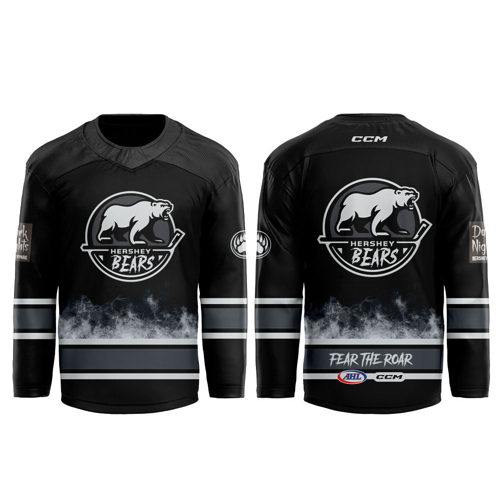 . H Bears Hersheypark Dark Nights Hockey Jersey