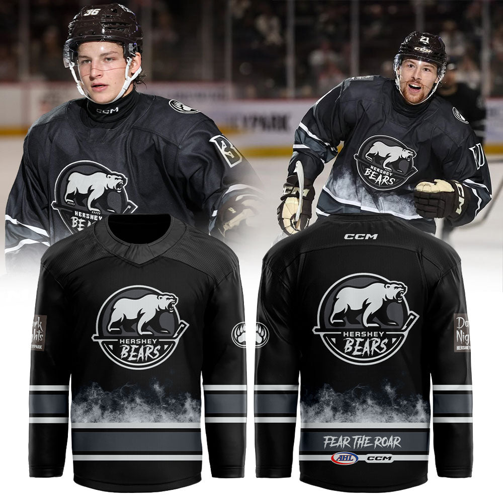 . H Bears Hersheypark Dark Nights Hockey Jersey