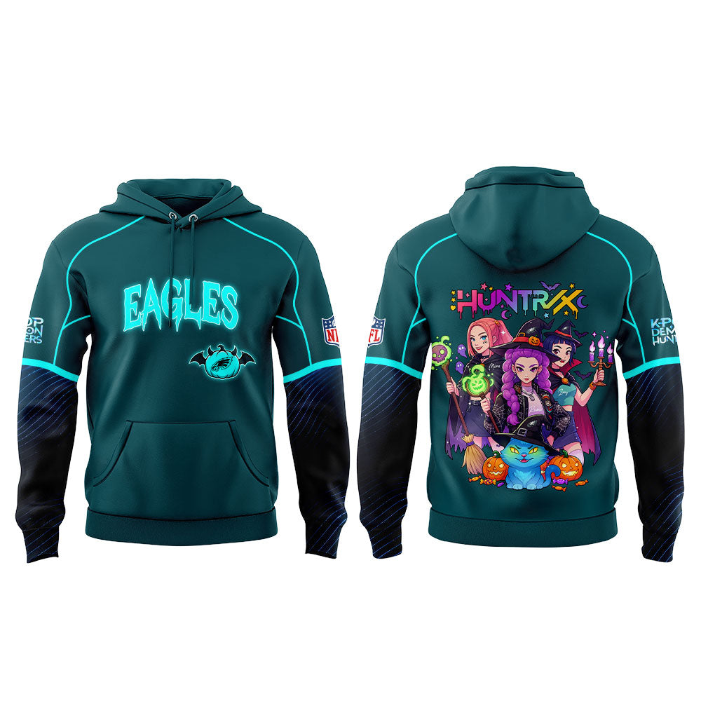 . P Eagles K-Pop Demon Hunters x Halloween NFL Hoodie