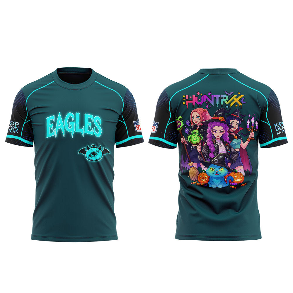 . P Eagles K-Pop Demon Hunters x Halloween NFL Shirt