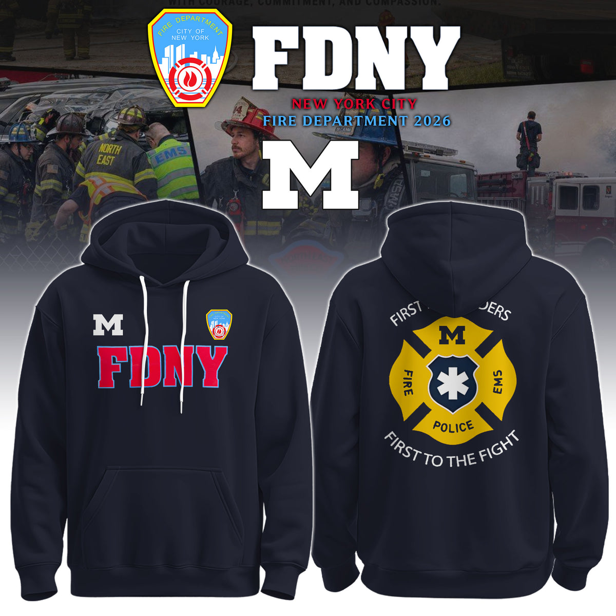 MICH x FDNY First Responders Tribute Hoodie