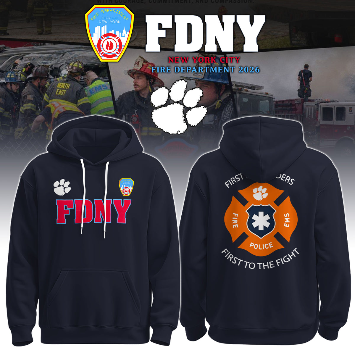 CLEM x FDNY First Responders Tribute Hoodie