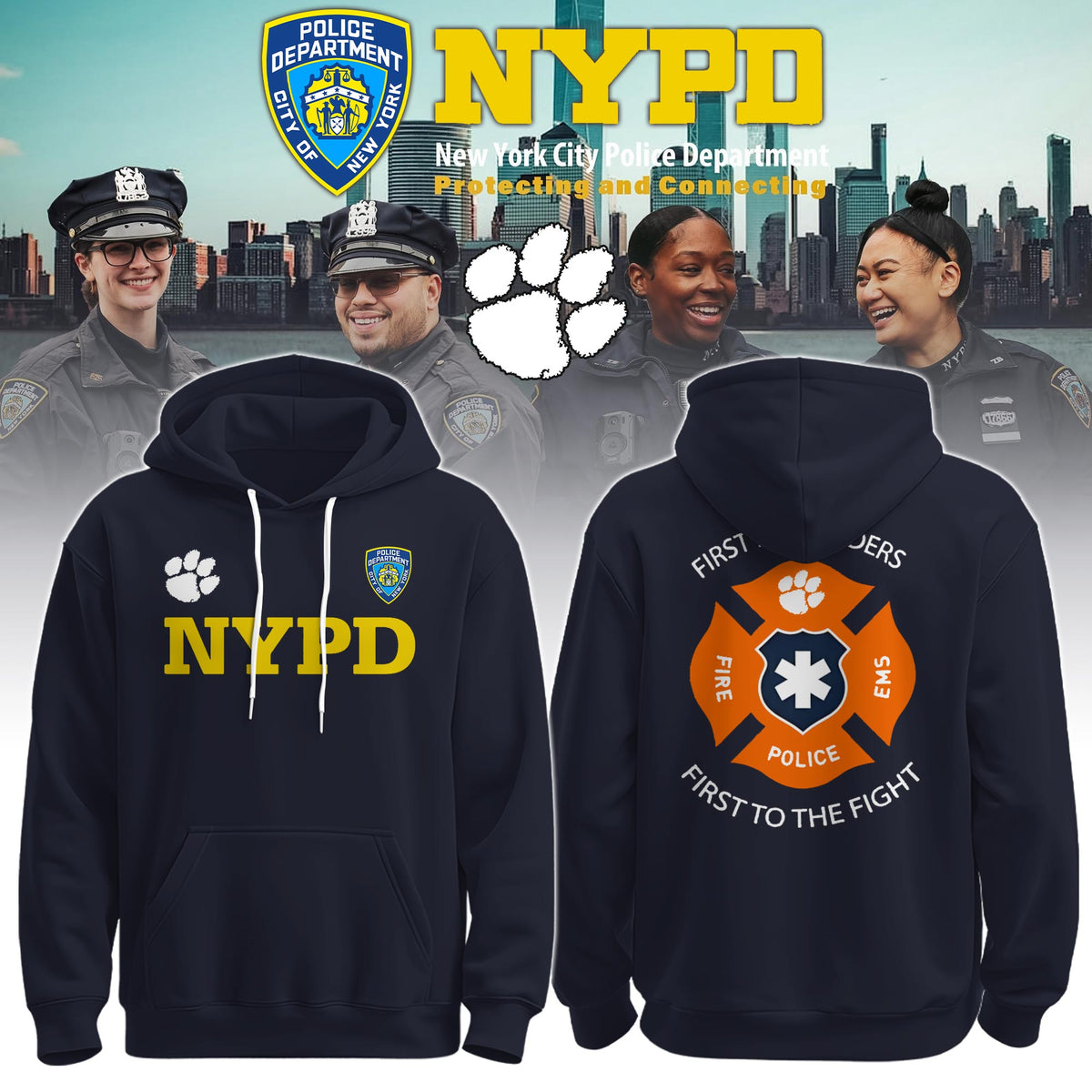 CLEM x NYPD First Responders Tribute Hoodie