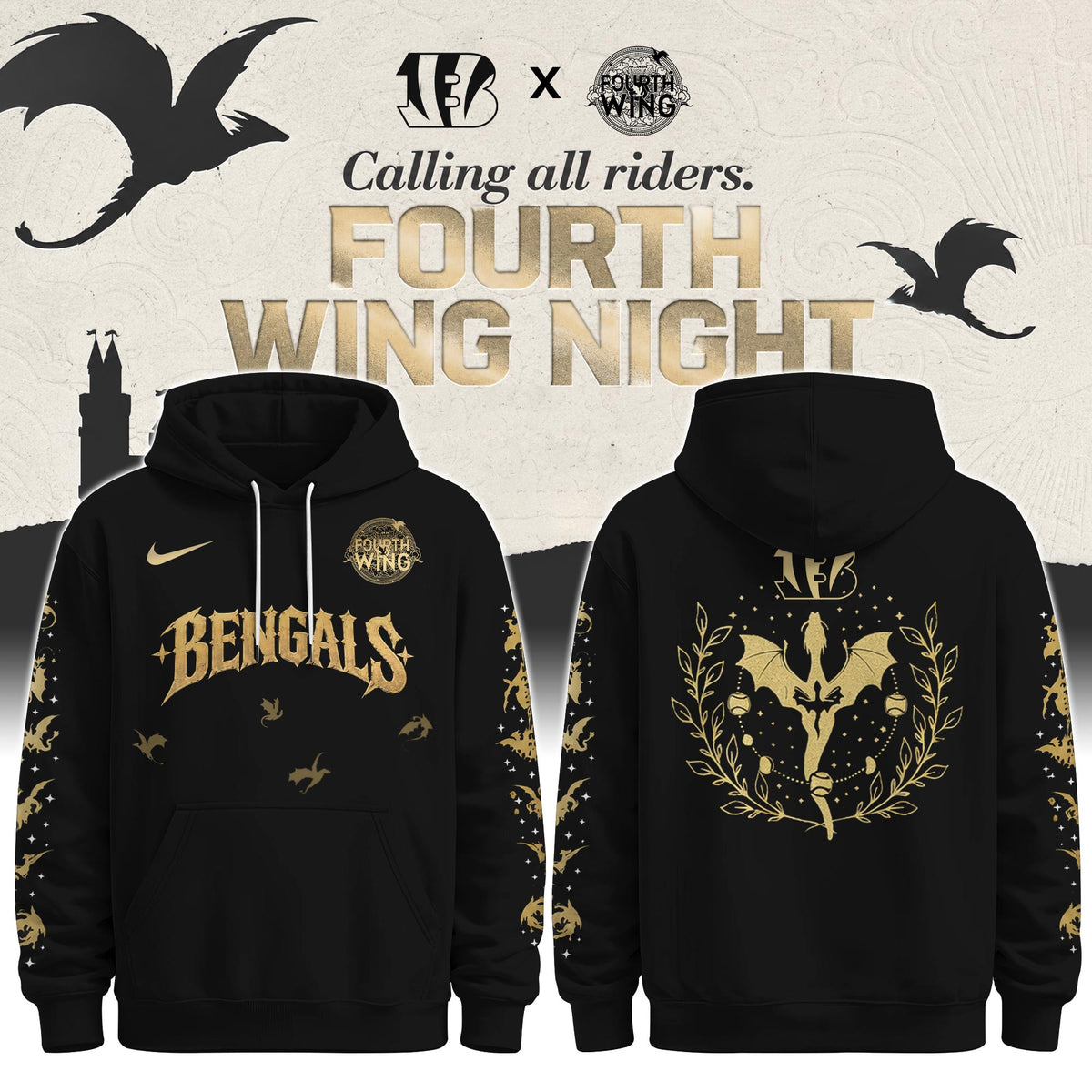 CIN x Fourth Wing Night Hoodie Limited Edition + Selling Out Fast