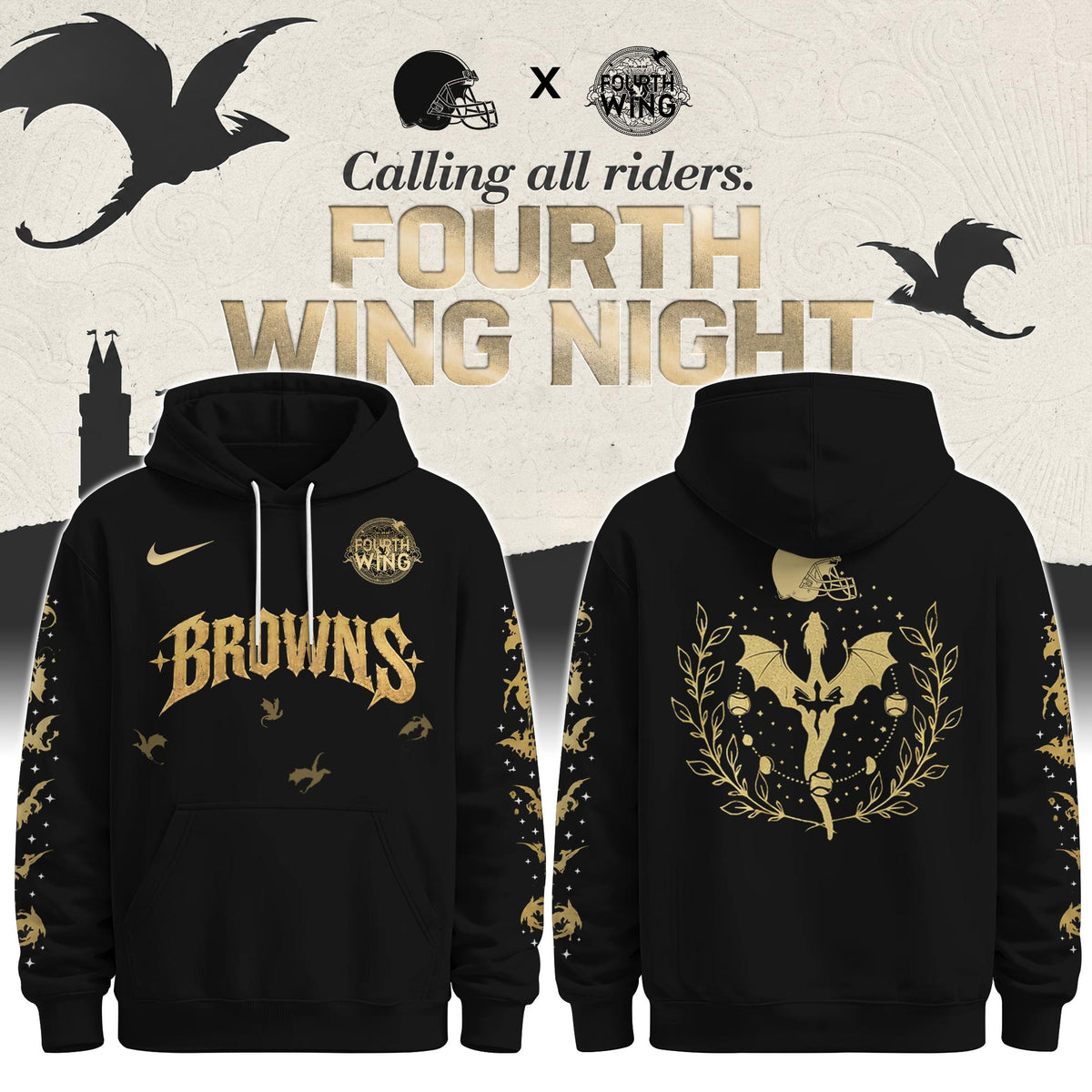 CLE x Fourth Wing Night Hoodie Limited Edition + Selling Out Fast