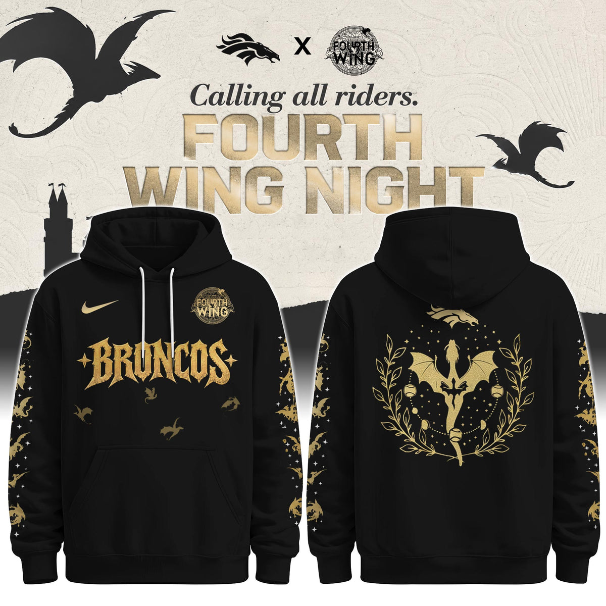 DEN x Fourth Wing Night Hoodie Limited Edition + Selling Out Fast