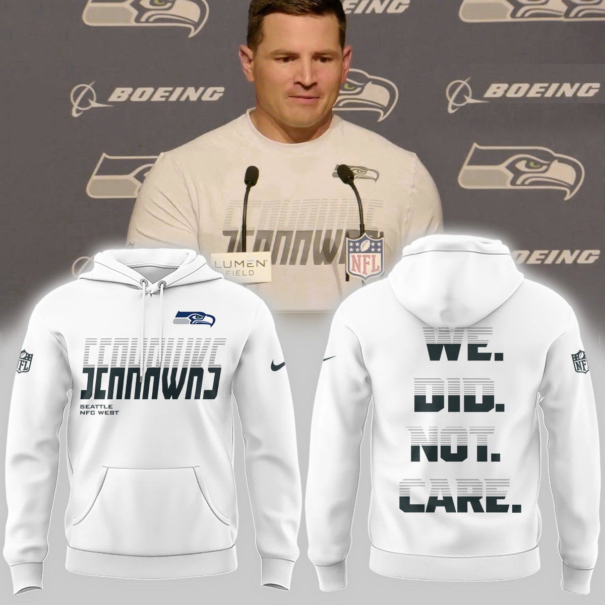 Limited Edition Seahawks Football “We did not care” Hoodie HP26091001H4
