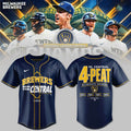 .Milwaukee Brewers 2026 NL Central Champions 4-Peat Jersey