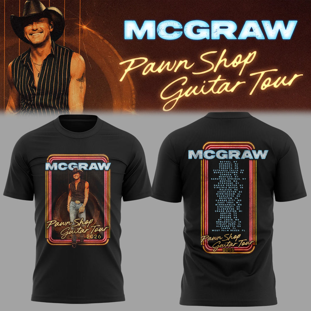 McGraw 🤠🎤 “Pawn Shop Guitar Tour 2026” Shirt-KC07072602