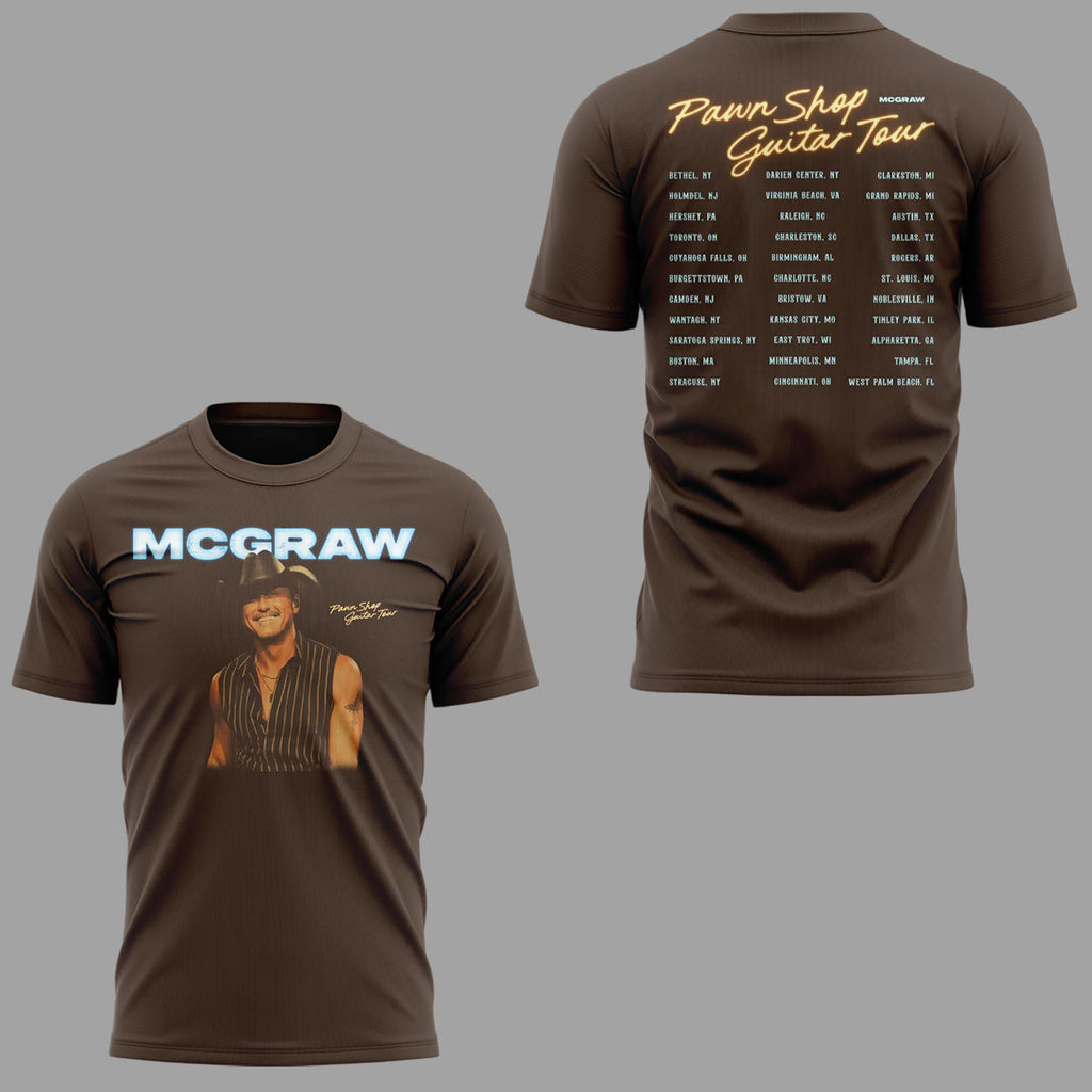 McGraw 🤠🎤 “Pawn Shop Guitar Tour 2026” Shirt-KC07072603