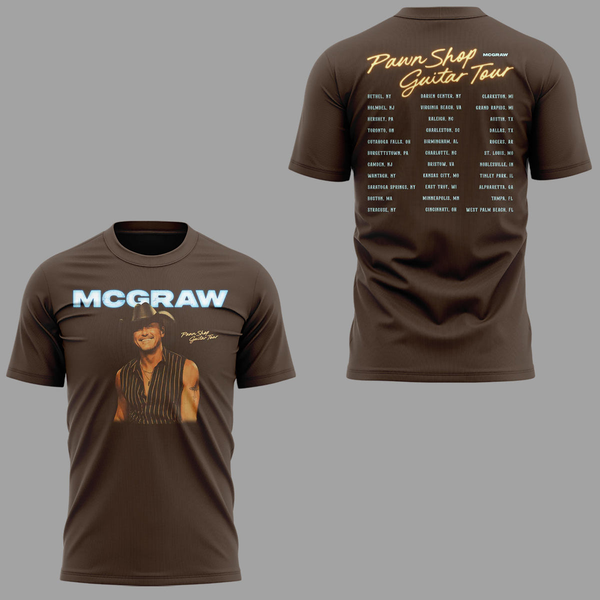 McGraw 🤠🎤 “Pawn Shop Guitar Tour 2026” Shirt-KC07072603