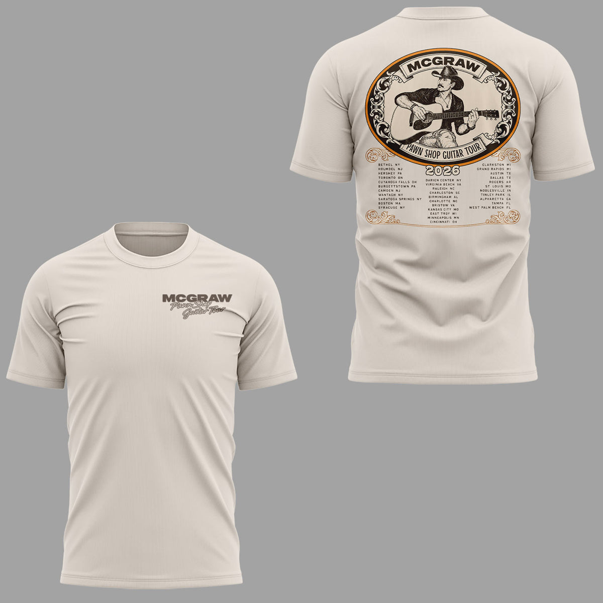 McGraw 🤠🎤 “Pawn Shop Guitar Tour 2026” Shirt-KC07072604