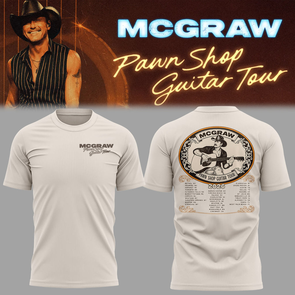 McGraw 🤠🎤 “Pawn Shop Guitar Tour 2026” Shirt-KC07072604