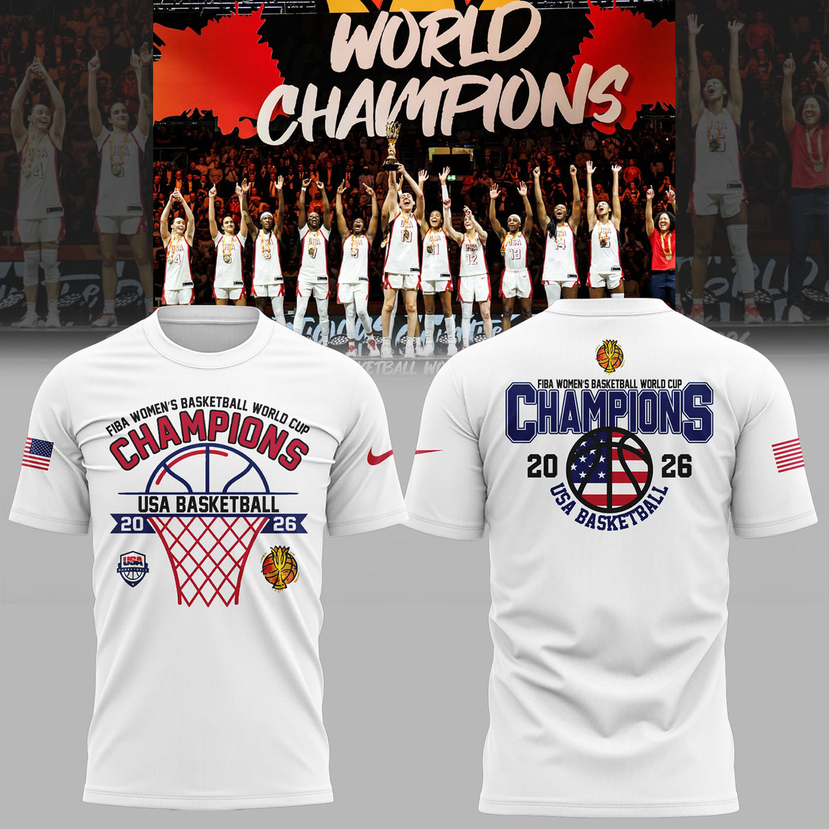 Limited Edition FIBA Women’s Basketball WC 2026 Champions 🏀🏆 Shirt-KC09142612
