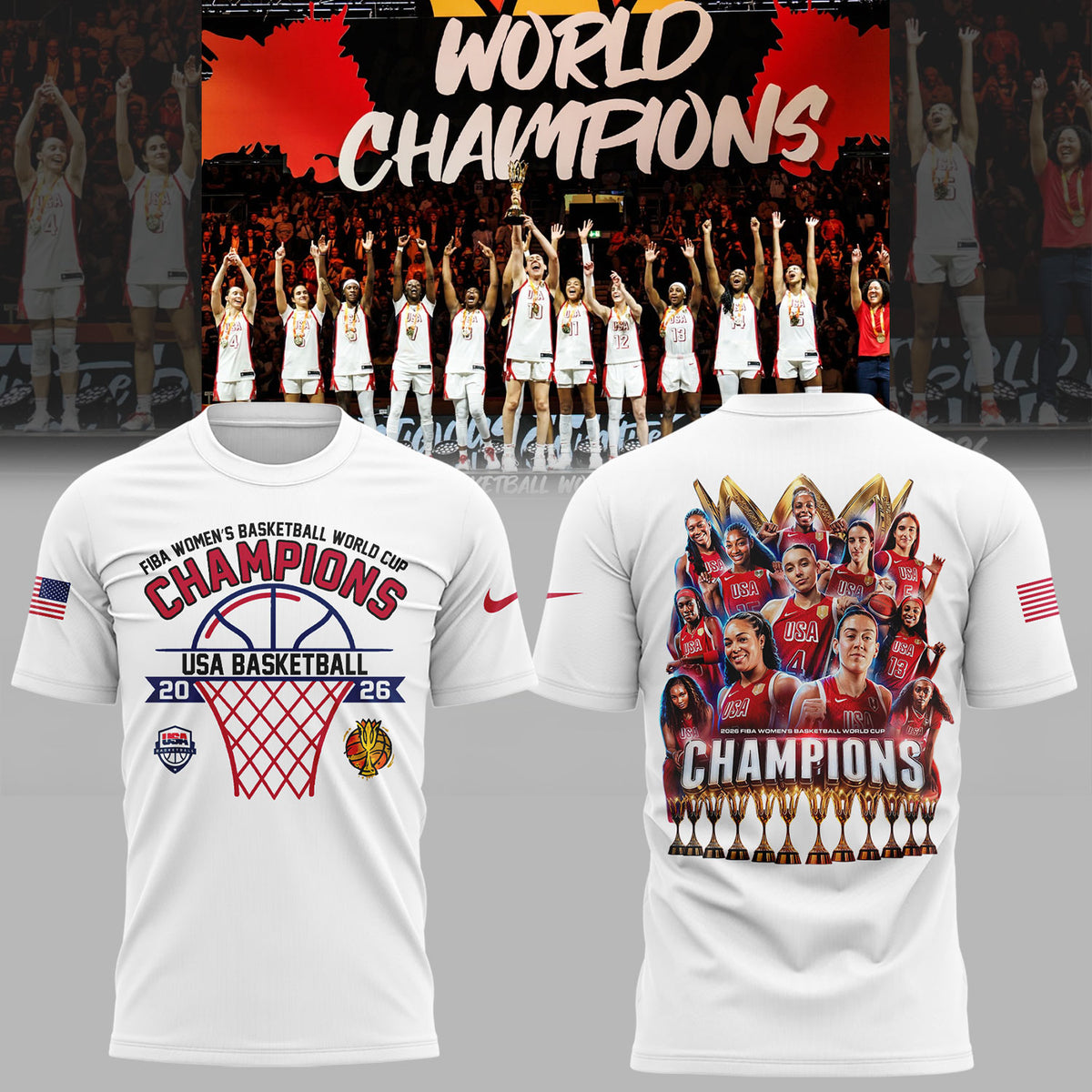 Limited Edition FIBA Women’s Basketball WC 2026 Champions 🏀🏆 Shirt-KC09142613