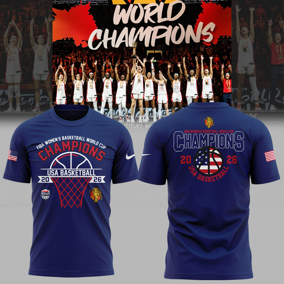 Limited Edition FIBA Women’s Basketball WC 2026 Champions 🏀🏆 Shirt-KC09142614
