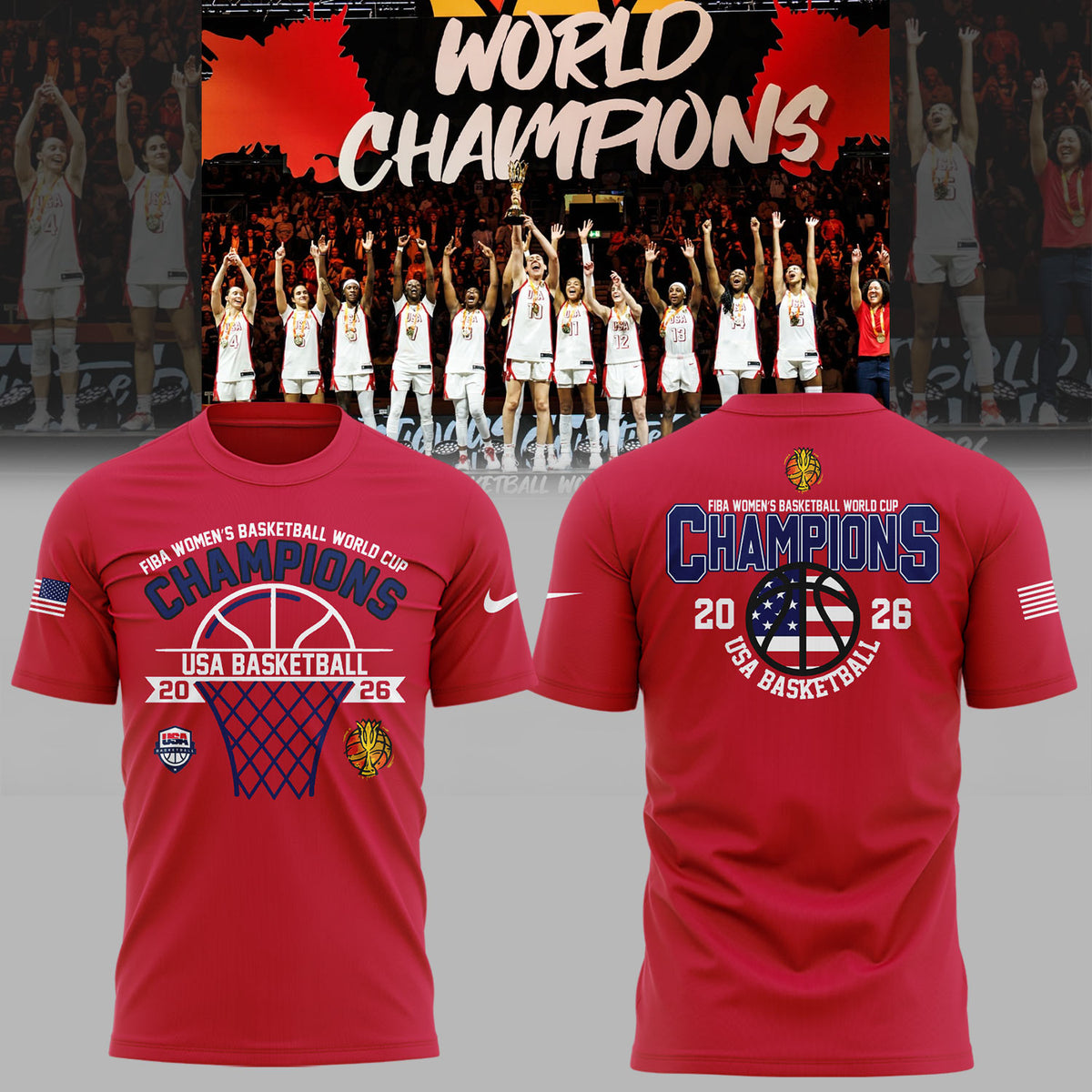 Limited Edition FIBA Women’s Basketball WC 2026 Champions 🏀🏆 Shirt-KC09142616