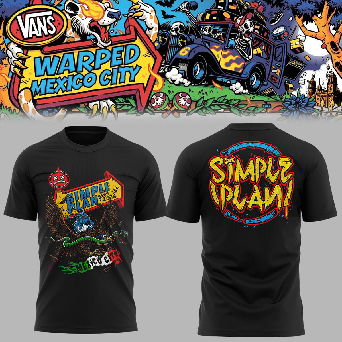 Limited Edition Vans Warped Tour Mexico City 2026 Shirt-KC09142619