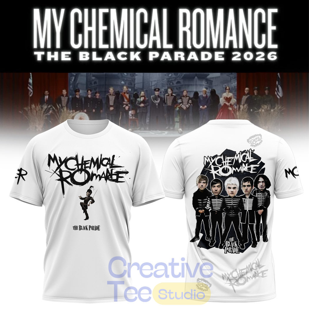 My Chemical Romance The Black Parade 2026 Skull Band T-Shirt