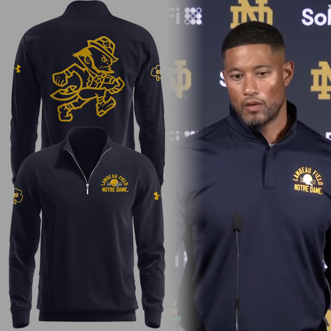 Coach Freeman “Lambeau Field-Notre Dame” Zipper Sweatshirt-ND07092688