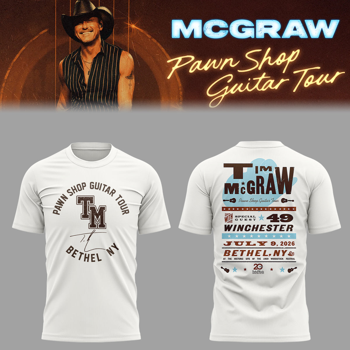 McGraw 🤠🎤 “Pawn Shop Guitar Tour 2026” in Bethel Shirt-ND07102620