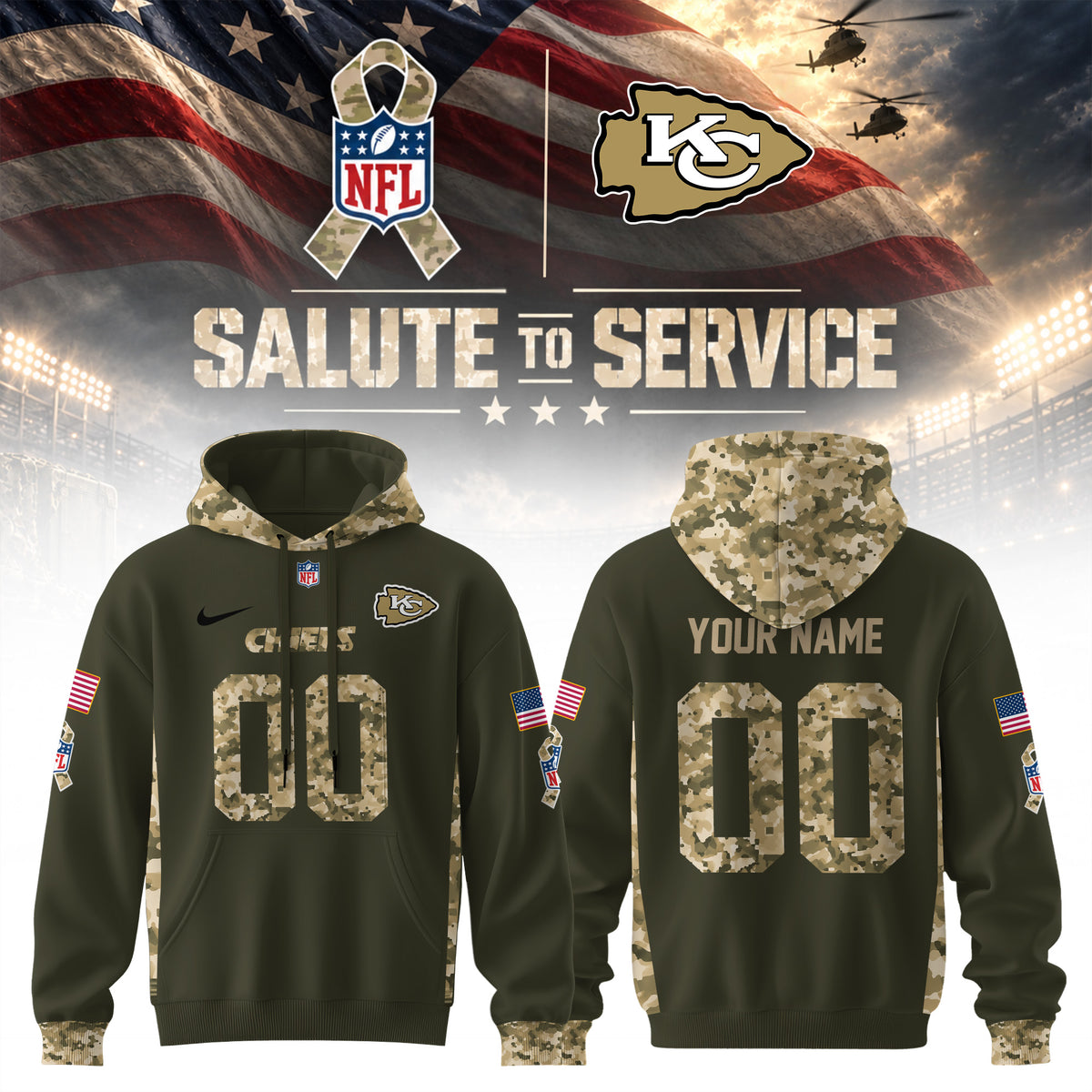 Football x Salute to Service Hoodie – All Teams Edition