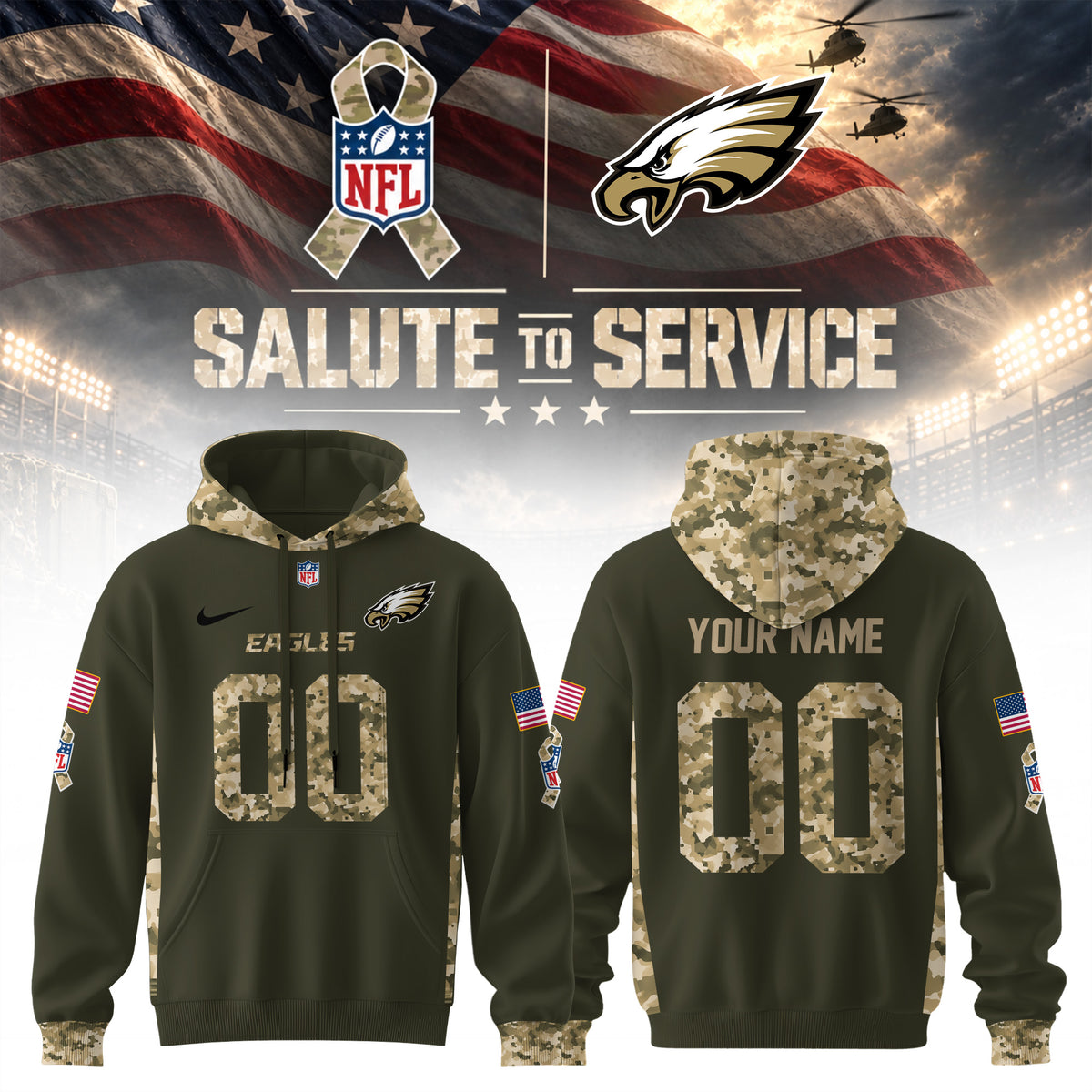 Football x Salute to Service Hoodie – All Teams Edition