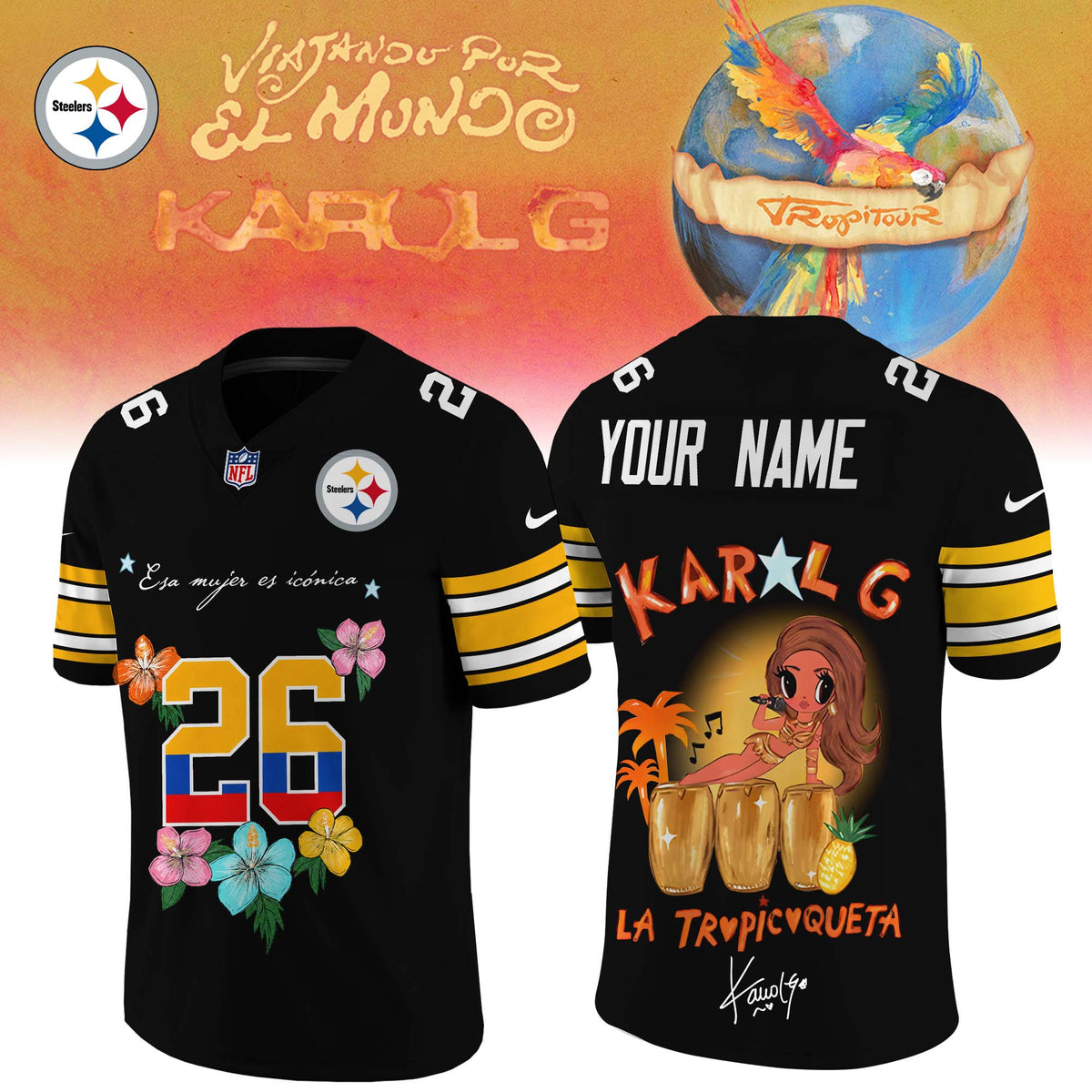 ___Football US Full Team x Karol G – Nos Vamos de Tour. Limited Edition Signature Jersey. Custom name
