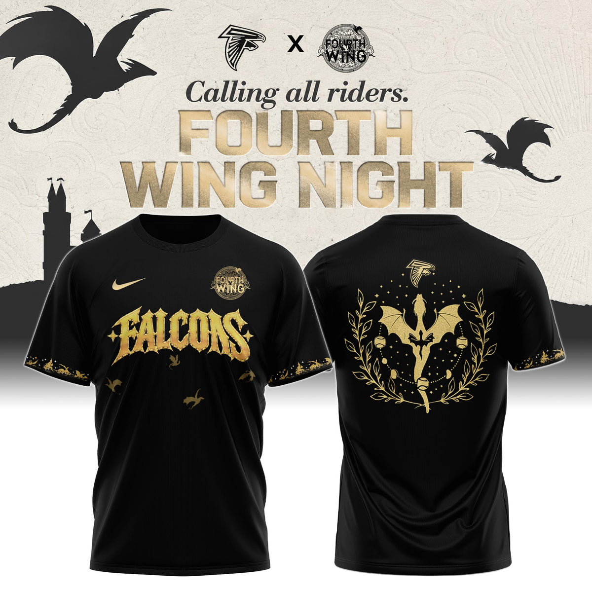 ATL x Fourth Wing Night Tshirt Limited Edition + Selling Out Fast
