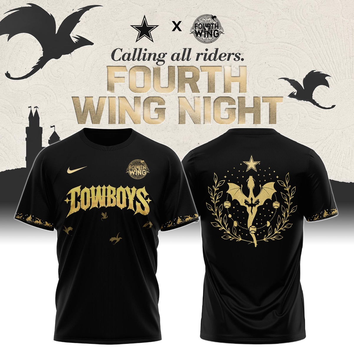 DAL x Fourth Wing Night Tshirt Limited Edition + Selling Out Fast