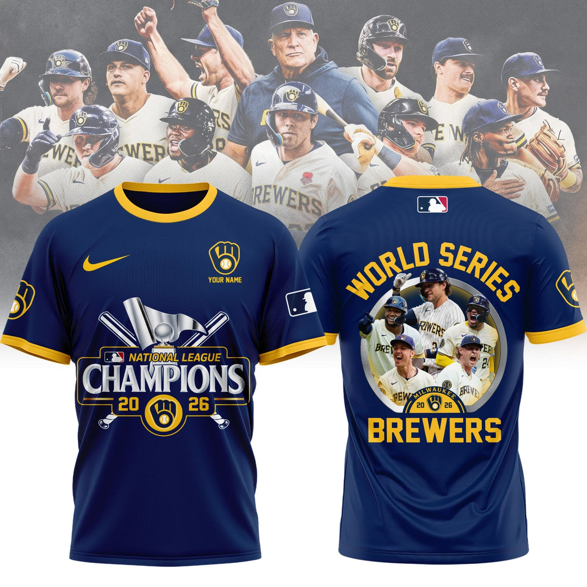 Limited Edition Milwaukee Brewers 2026 National League Champions T-shirt