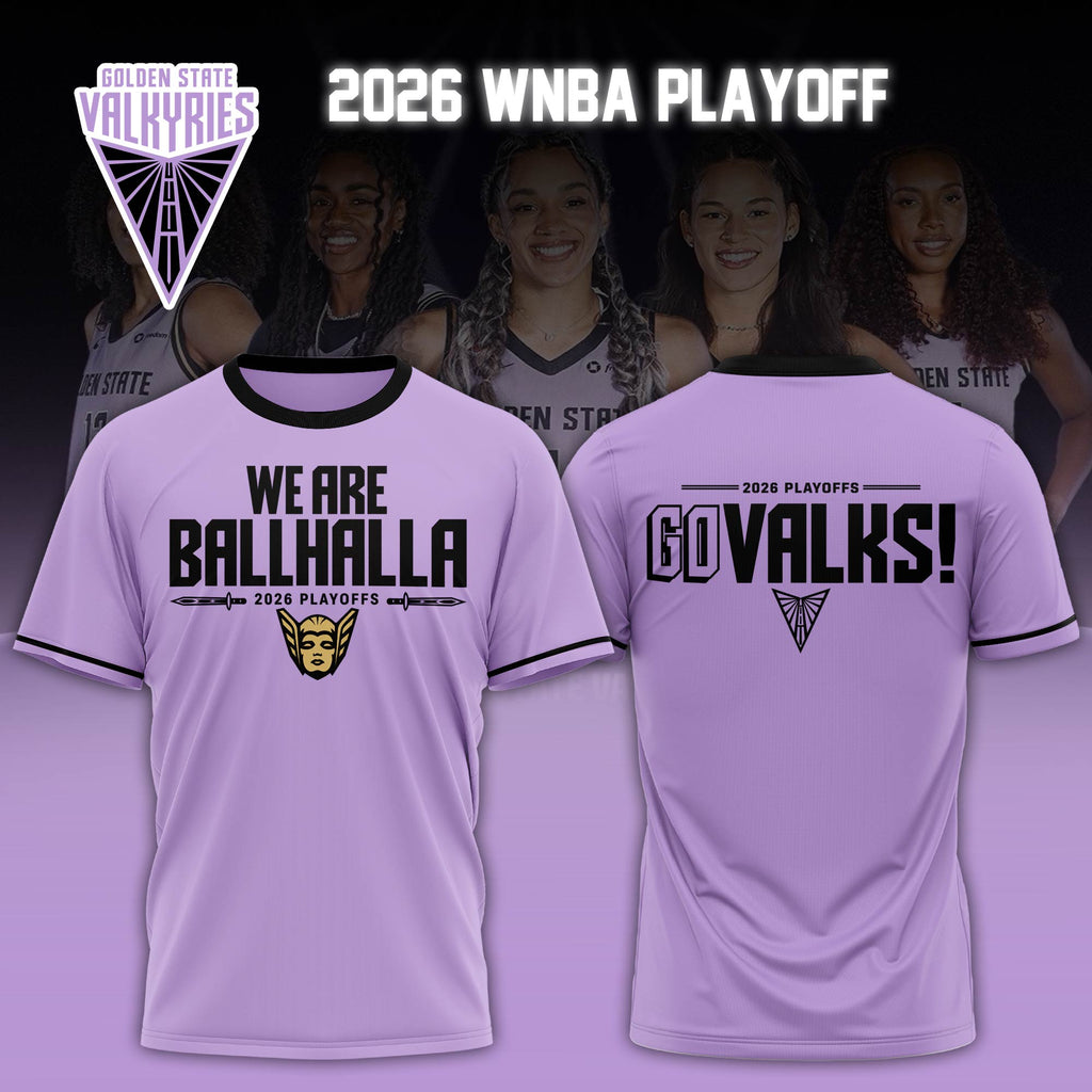 Valkyries "WE ARE BALLHALLA" 2026 WNBA Playoffs T-Shirt Limited Edition