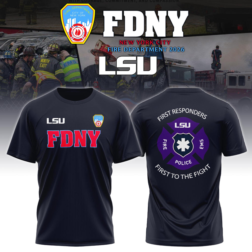 LSU x FDNY First Responders Tribute TShirt