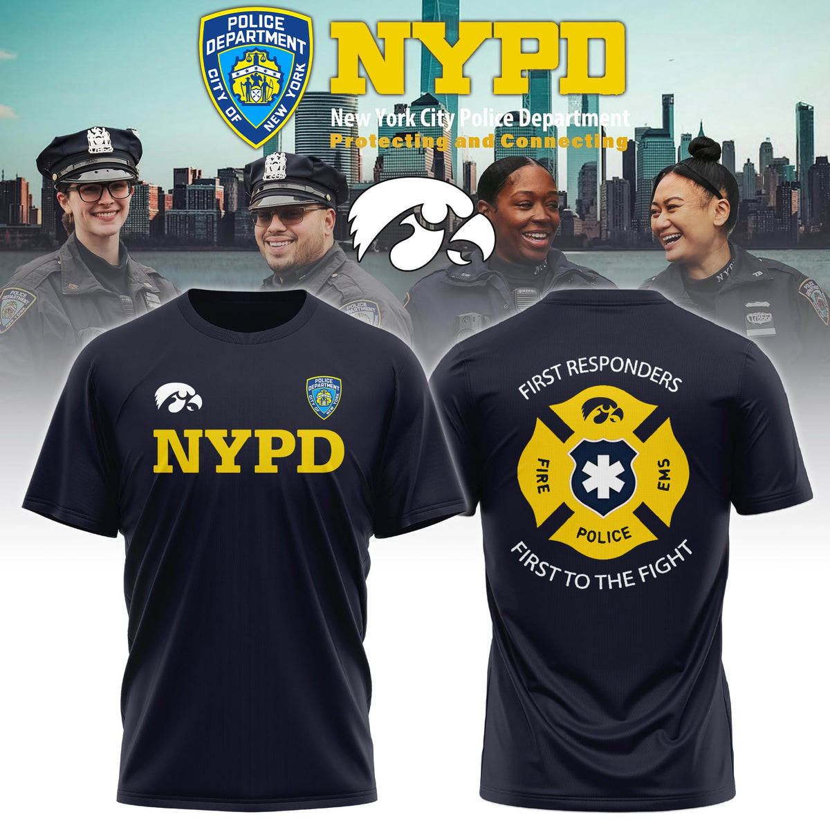 IOWA x NYPD First Responders Tribute TShirt