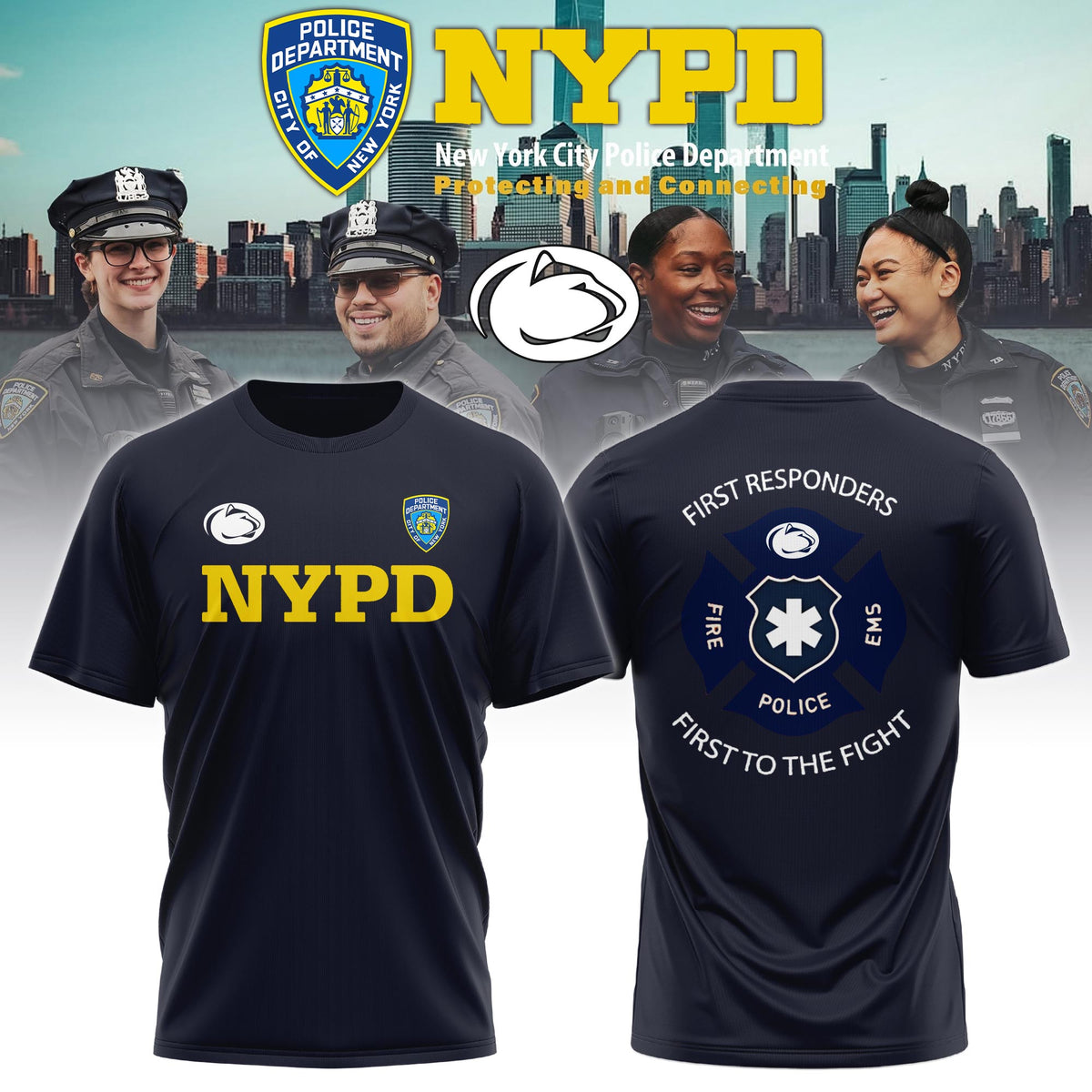 PSUx NYPD First Responders Tribute TShirt