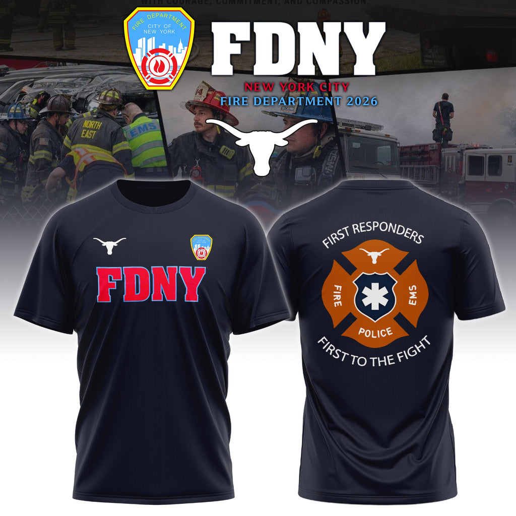 TEXAS x FDNY First Responders Tribute TShirt