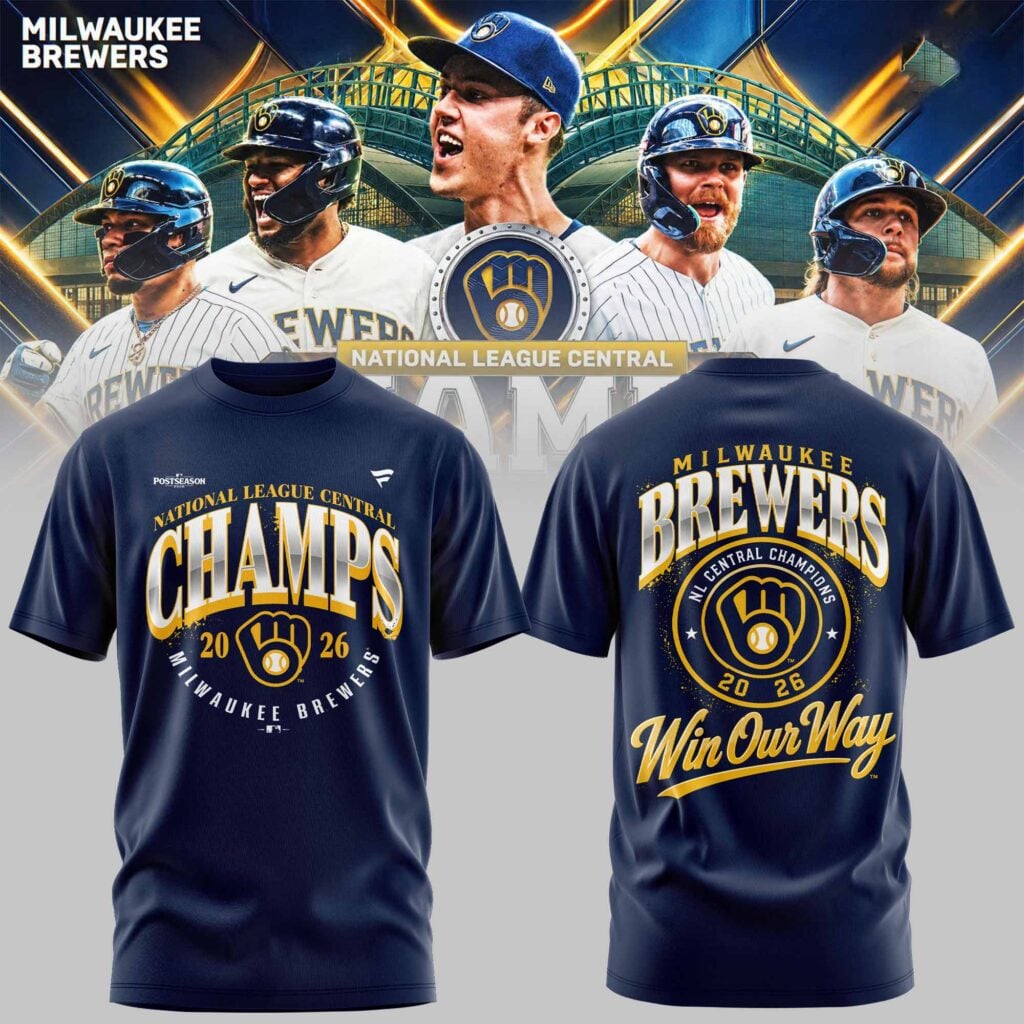 .Milwaukee Brewers 2026 NL Central Champions Tshirt