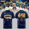 .Milwaukee Brewers 2026 NL Central Champions 4-Peat T-Shirt
