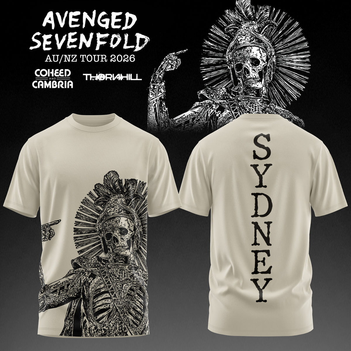 Avenged Sevenfold: AUS/NZ Tour 2026 Limited T-Shirt – Sydney
