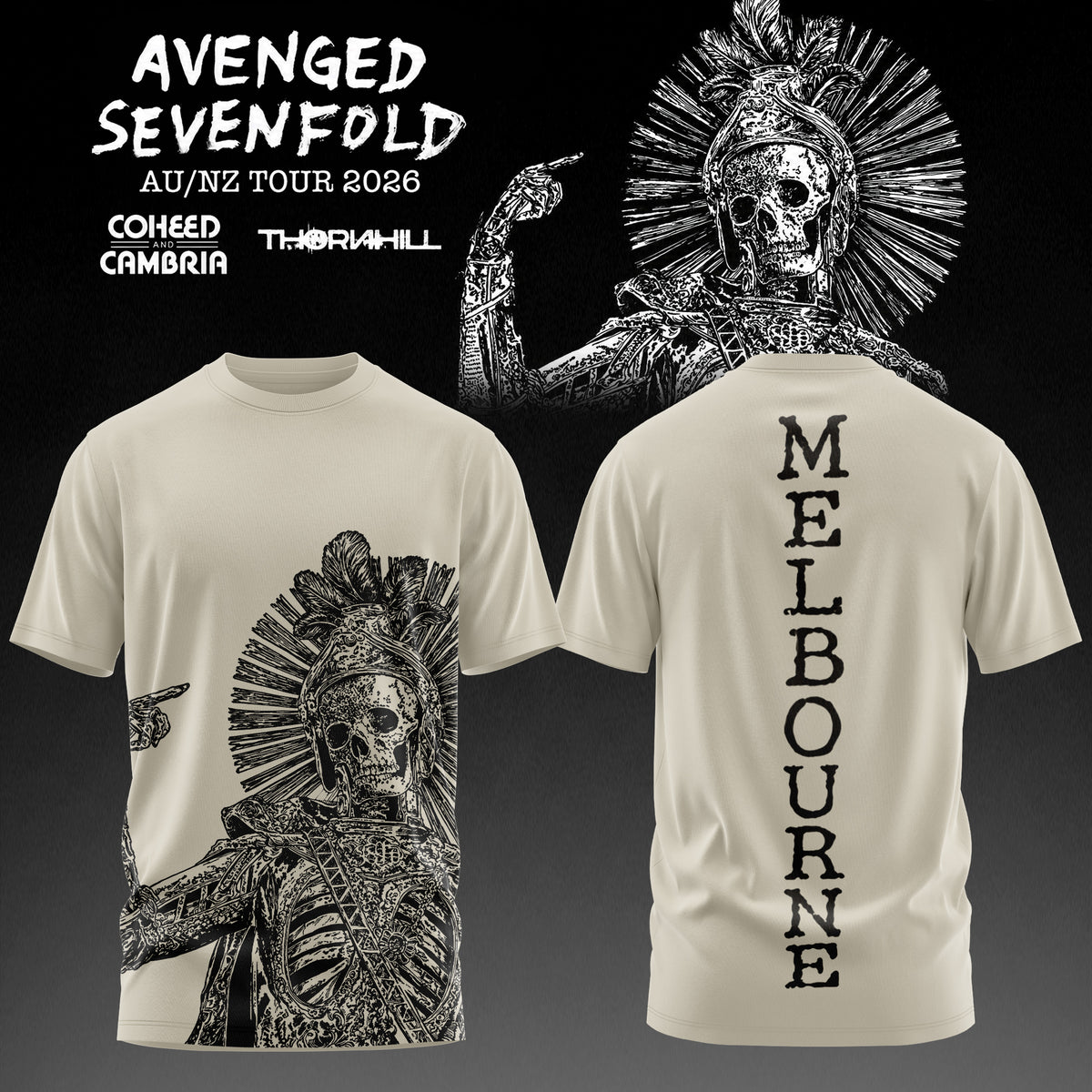 Avenged Sevenfold: AUS/NZ Tour 2026 Limited T-Shirt – Melbourne