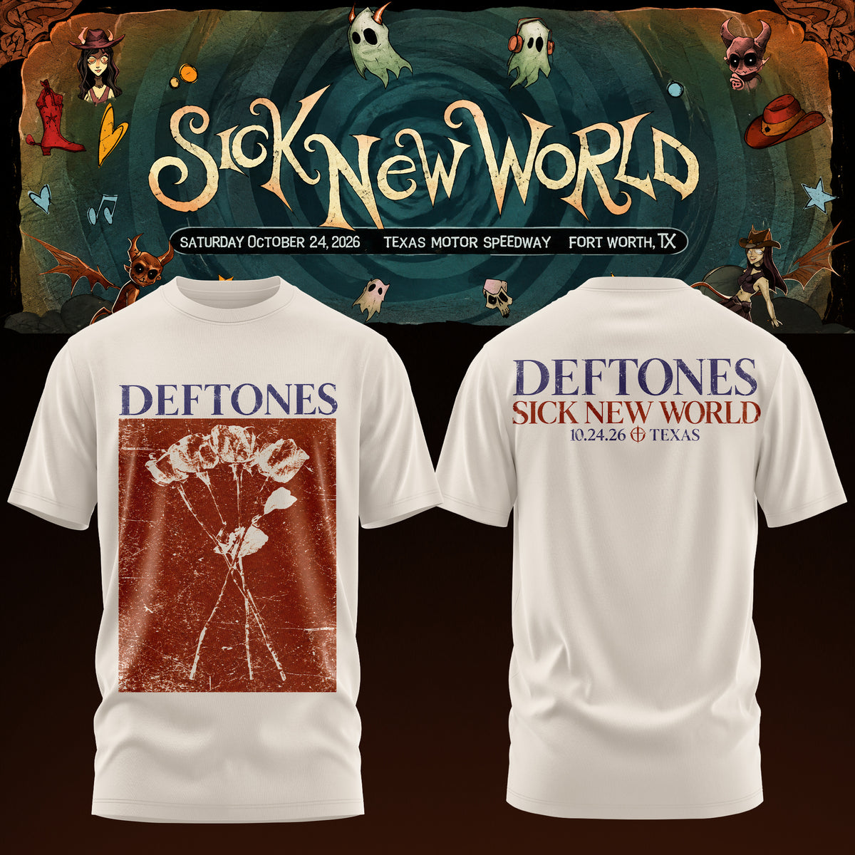 Deftones - Sick New World Texas 2026 Limited T-Shirt